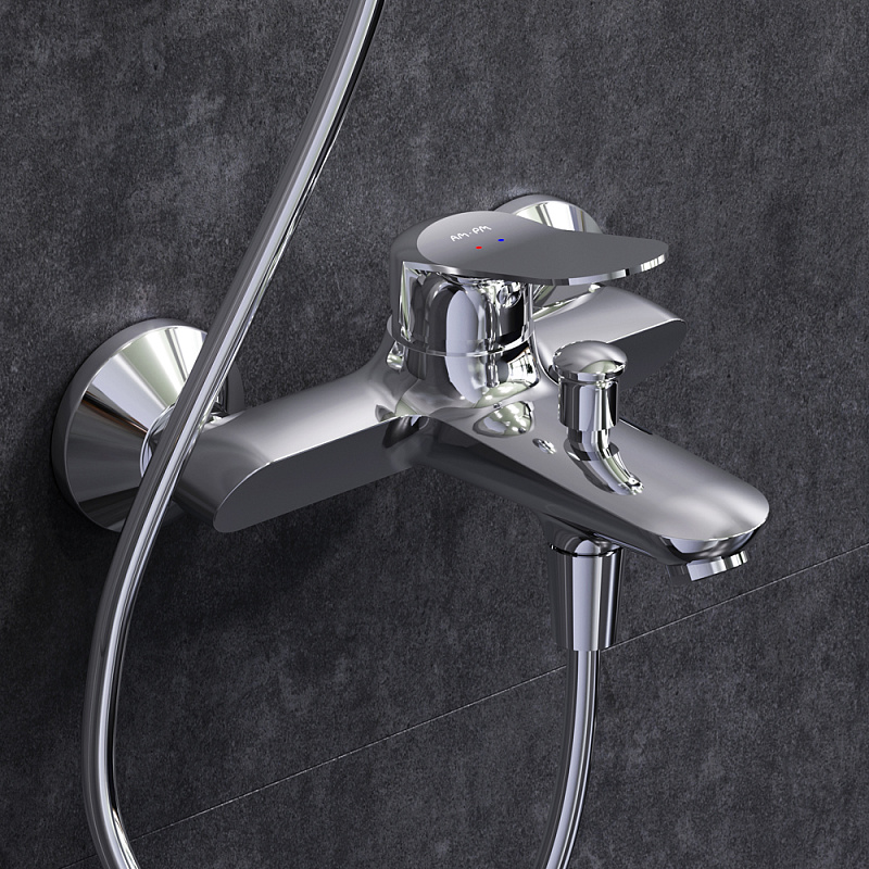 F40885C14 набор 2в1: см-ль д/ванны/душа верхний душ d 220 мм ручн.душ 110 мм 1 ф-ция душев AM.PM Sunny - Вид №4