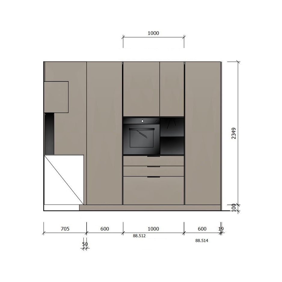 Композиция кухонной мебели / Paso EGGERSMANN sun-id-375138 - Вид №6