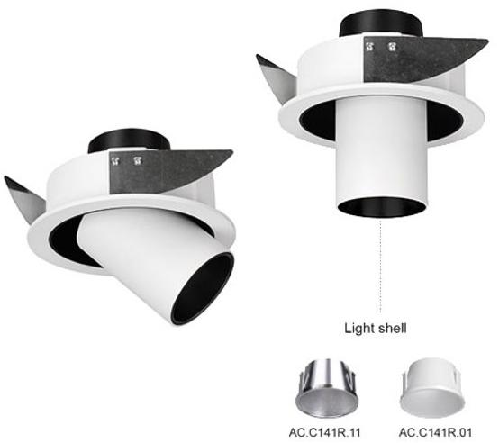 Terzo Light Полувстраиваемый светодиодный точечный светильник из алюминия  C141.1-c141d.1  - Вид №2