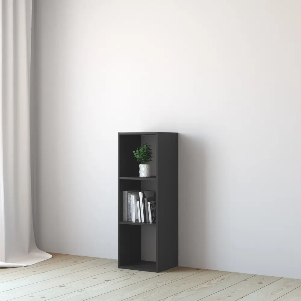 Стеллаж SPACEO KUB 3К, 36х104х31,7 см, цвет графит 82037451 STLM-2123384  - Вид №2