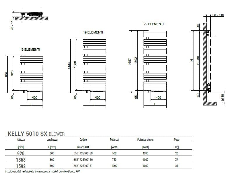Стальной электрический вертикальный полотенцесушитель Cordivari Келли ARCH-00104457