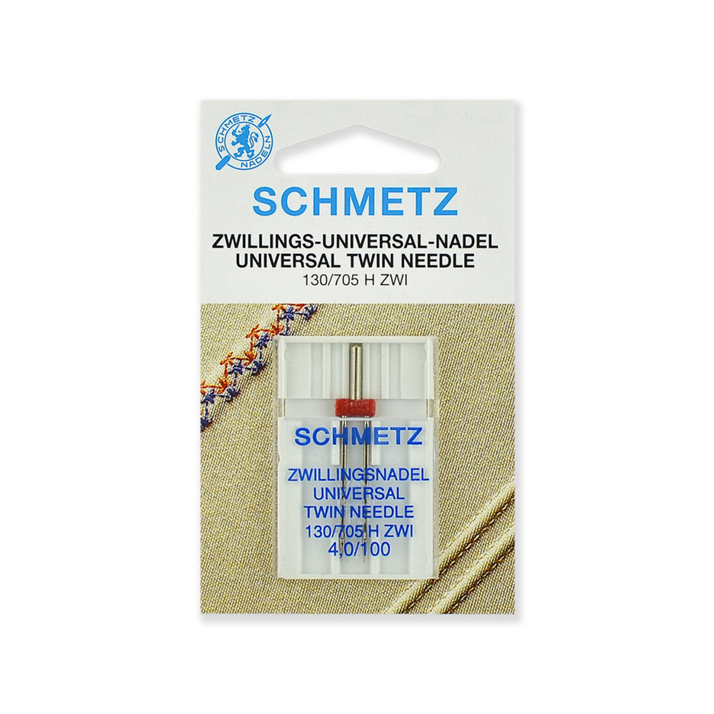 130/705H ZWI Иглы для быт. шв. машин Иглы стандартные двойные 1 шт №100/4 Schmetz 