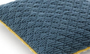 006124 Подушка Light grey - Blue 50x50 GAN Silai