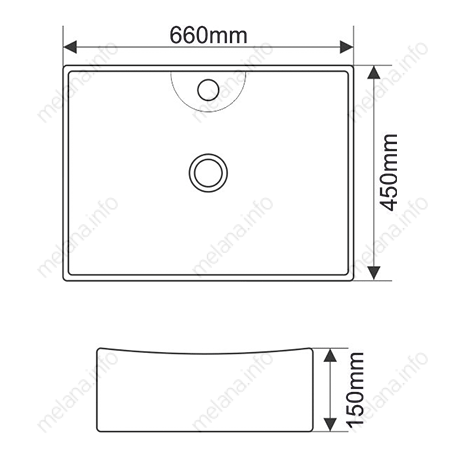 Накладная раковина melana mln-7235b 7235B-805 - Вид №2