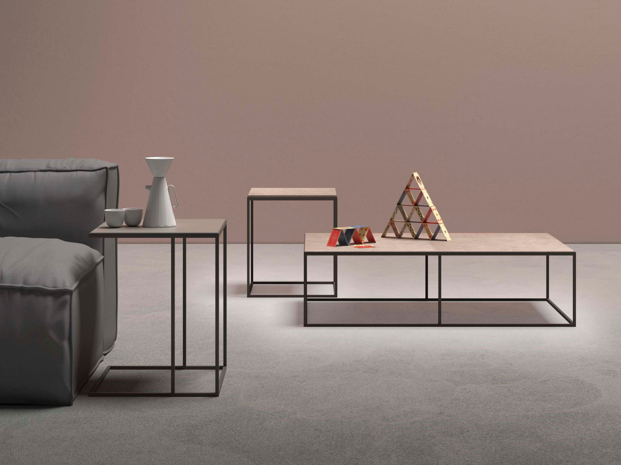 Квадратный металлический журнальный столик Alf DaFrè KOBE ARCH-00103301 - Вид №2