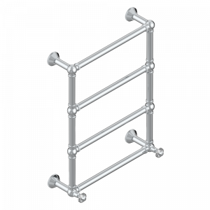 A59-TWK4H2 Полотенцесушитель Традиционный рифленый, 4 перекладины, 623 мм x 823 мм, водяной, с 2 декоративными крестовыми рукоятками Thg-paris Tradition cristal Хром