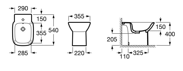Напольное фарфоровое биде Roca Deva ARCH-00151118 - Вид №2