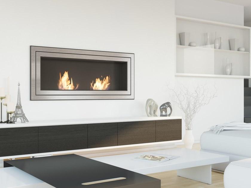 Kratki Встроенный камин из стали и биоэтанольного стекла на стене sun-id-1379934 - Вид №5