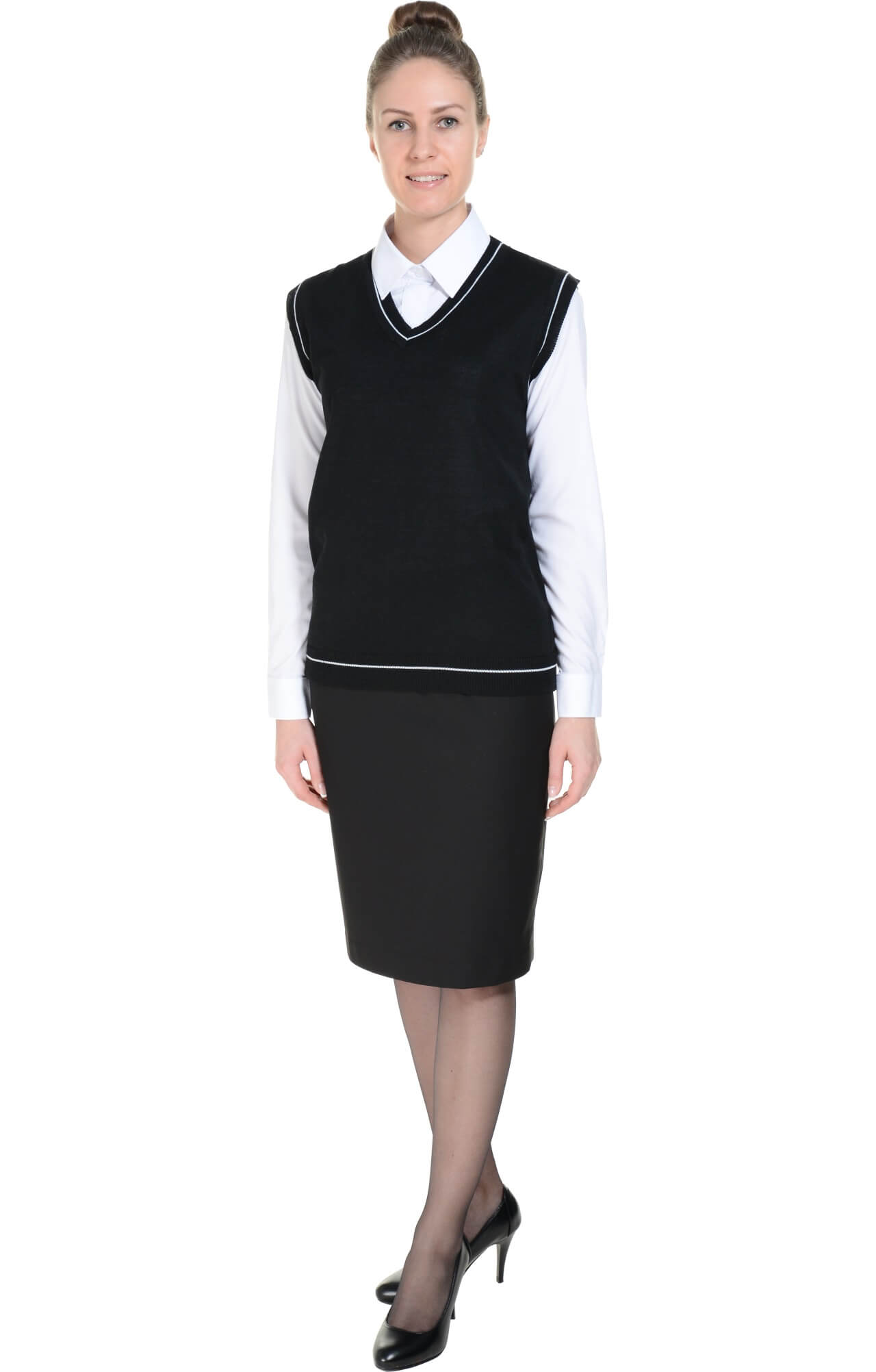 5042990 Жилет трикотажный женский в ассортименте  Одежда для официантов  размер 44-46 Спецодежда  - Вид №4
