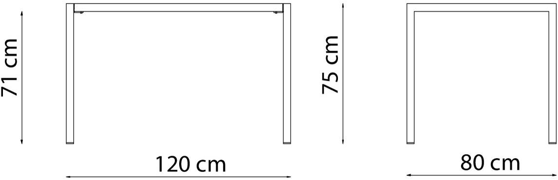 Прямоугольный металлический садовый стол штабелируемый Quatris Santreyd sun-id-1432098 - Вид №12