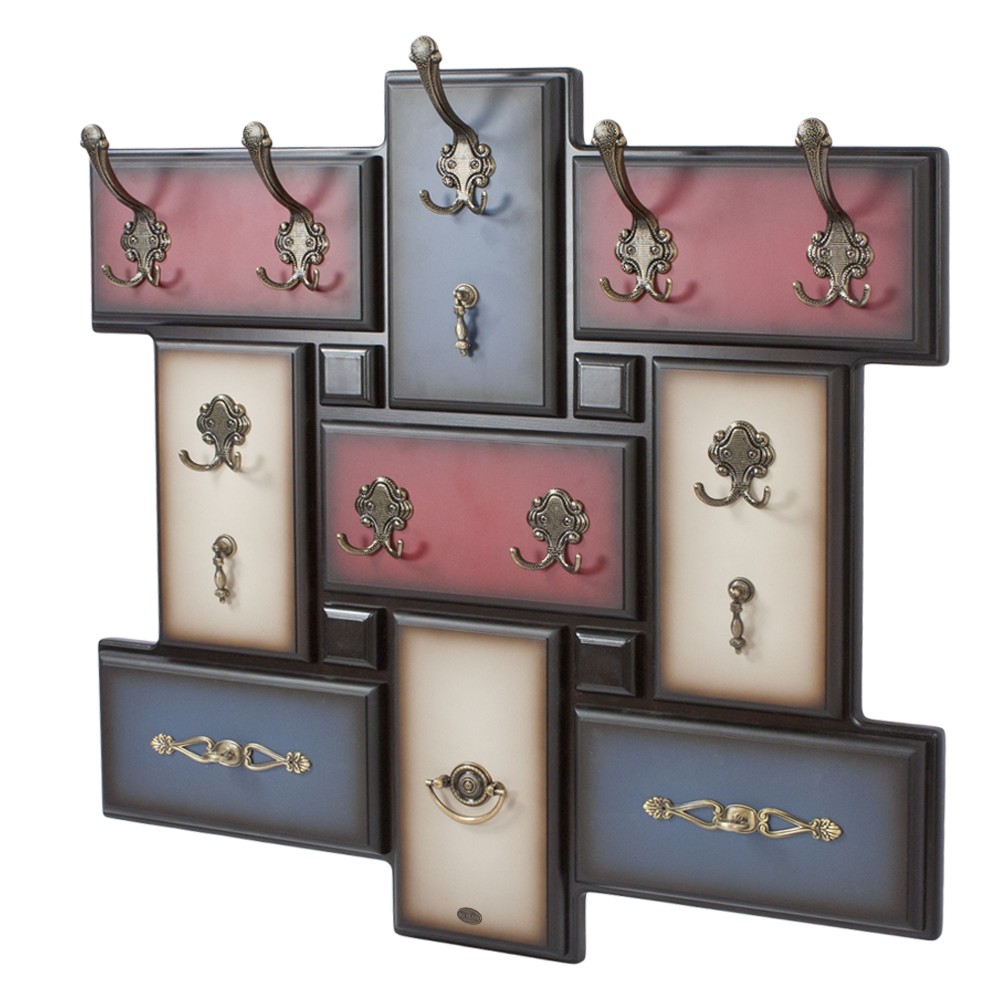 11529 Вешалка настенная Пандора 9 Орех Mix BOGACHO 4627139502142 - Вид №1