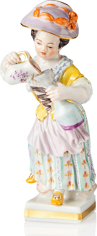 85808 Meissen Фигурка 10см "Девочка с кувшином" (И.-И.Кэндлер,1740г.) (пара к 60430) Фарфор 
