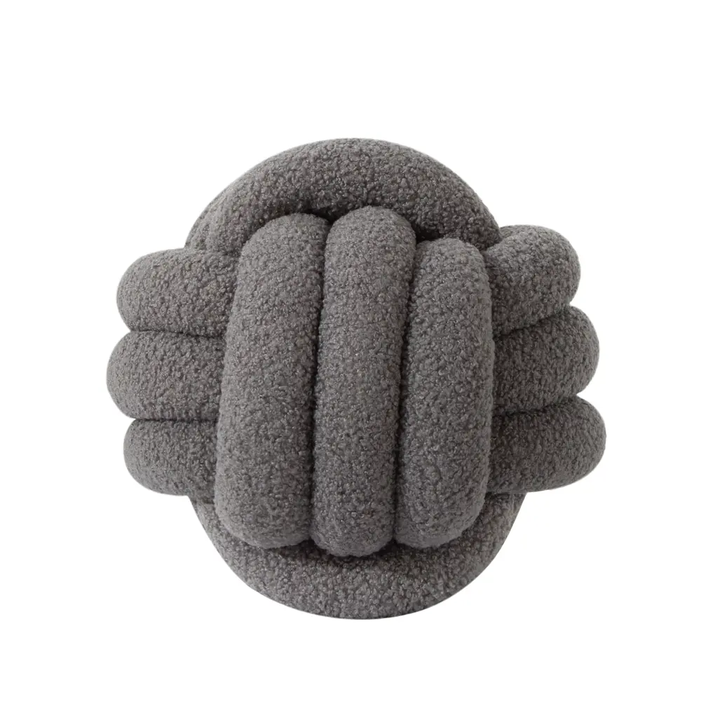 Декоративная подушка Узел графит ø30 см - современный акцент для интерьера 89428278 СТОЛИЦА ТЕКСТИЛЯ STLM-1569990