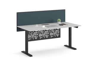 Прямоугольный стол со звукопоглощающими перегородками