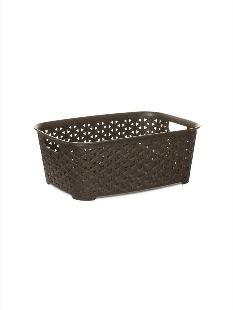 91673145 Корзина для ванной комнаты RATTAN коричневая 21.3x29x11см STLM-0971299