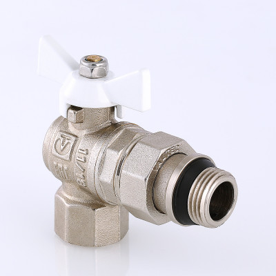 VT.228.NRW.04 Кран шаровой VALTEC BASE угловой с полусгоном и дополнительным уплотнением Valtec 1/2"  - Вид №1