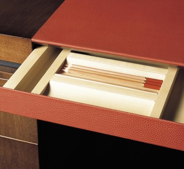 HUGUES CHEVALIER Прямоугольный деревянный стол с ящиками Iconic sun-id-1389844 - Вид №3