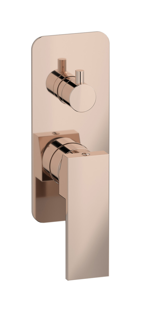 Внешние части встроенного в стену смесителя на 3 потребителя WE ARE IB ru312rs Rose Gold Rubacuori 