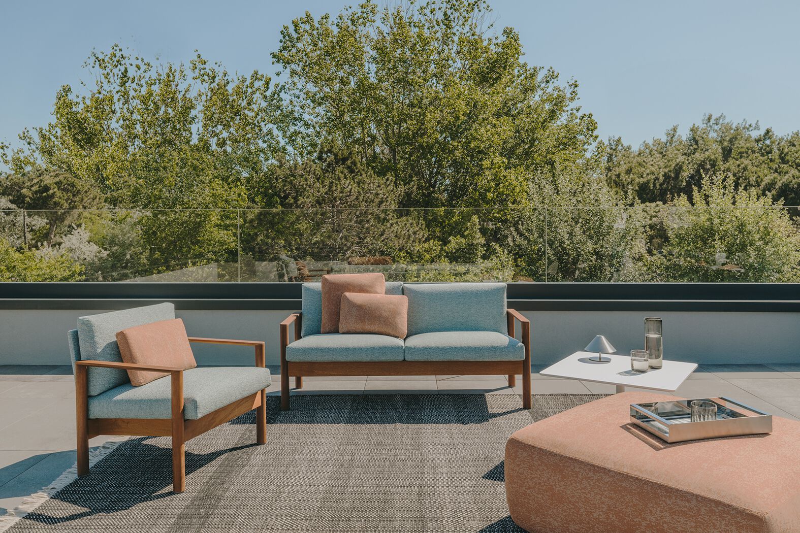 2-местный тканевый садовый диван Lapalma 10,30 OUTDOOR ARCH-00153032