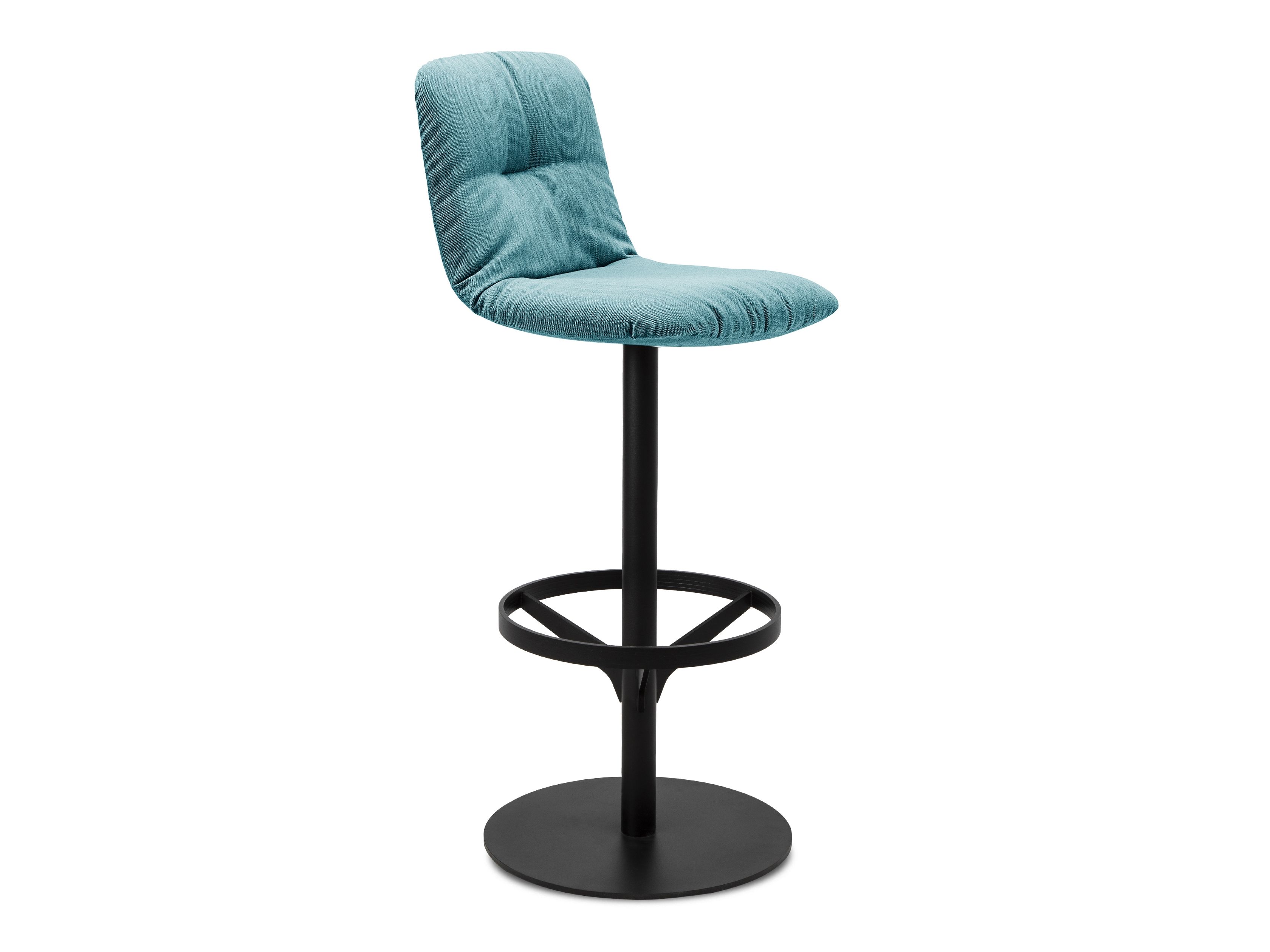 Тканевый поворотный барный стул со спинкой Freifrau Leya ARCH-00028673