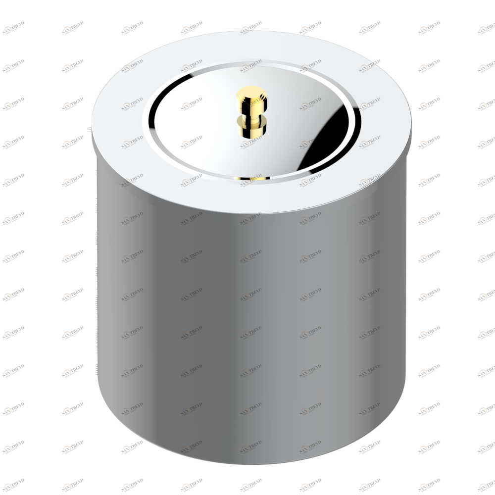 A35-712CL WASTE BASKET WITH COVER Diameter : 200 mm Thg-paris Bambou с белым хрусталём Хром/золото A35-712CL CAT.A