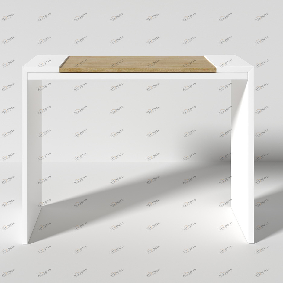 Консоль с дубовой столешницей 100х70 см белая Mos BRAGIN DESIGN  00-3879372 Белый 