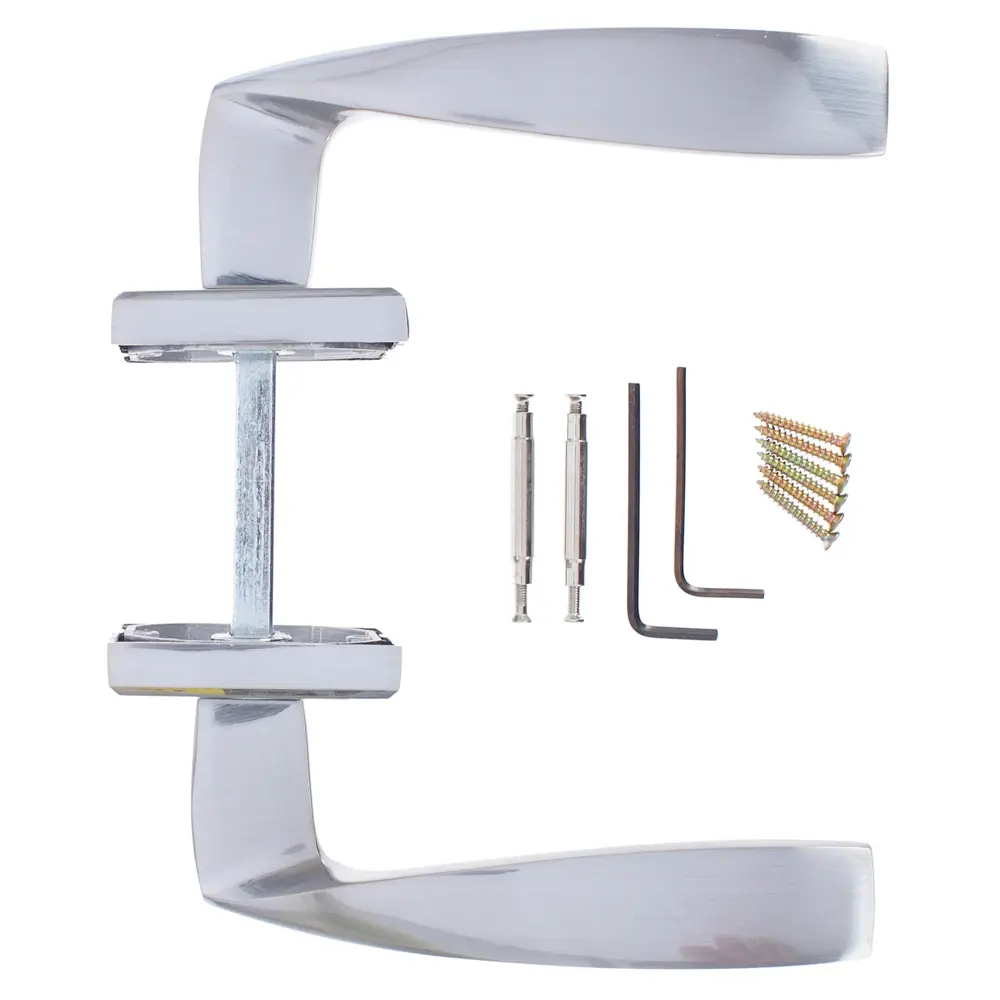 Ручка дверная на розетке Фабрика замков A 203 LPD, цвет матовый хром STLM-2047278 - Вид №2