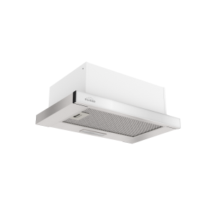 1184241 Вытяжка телескопическая ELIKOR Интегра Glass 50Н-400-В2Д серебристый/белый