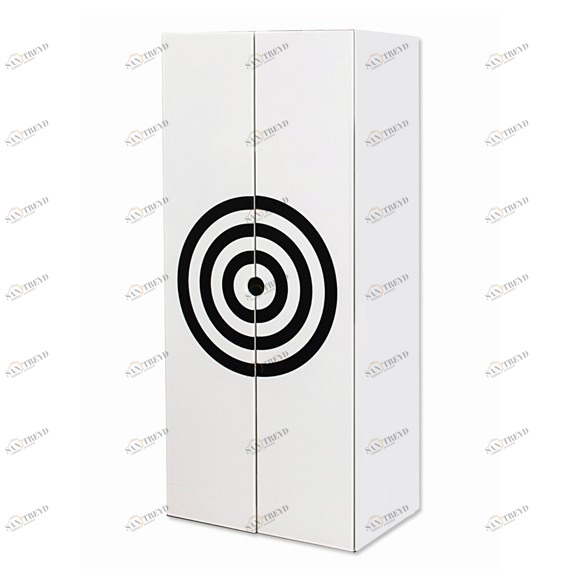 Шкаф двухдверный детский большой "Мишень" МАНДАРИН ПРОДЛЕНКА 178738 Белый Santreyd 