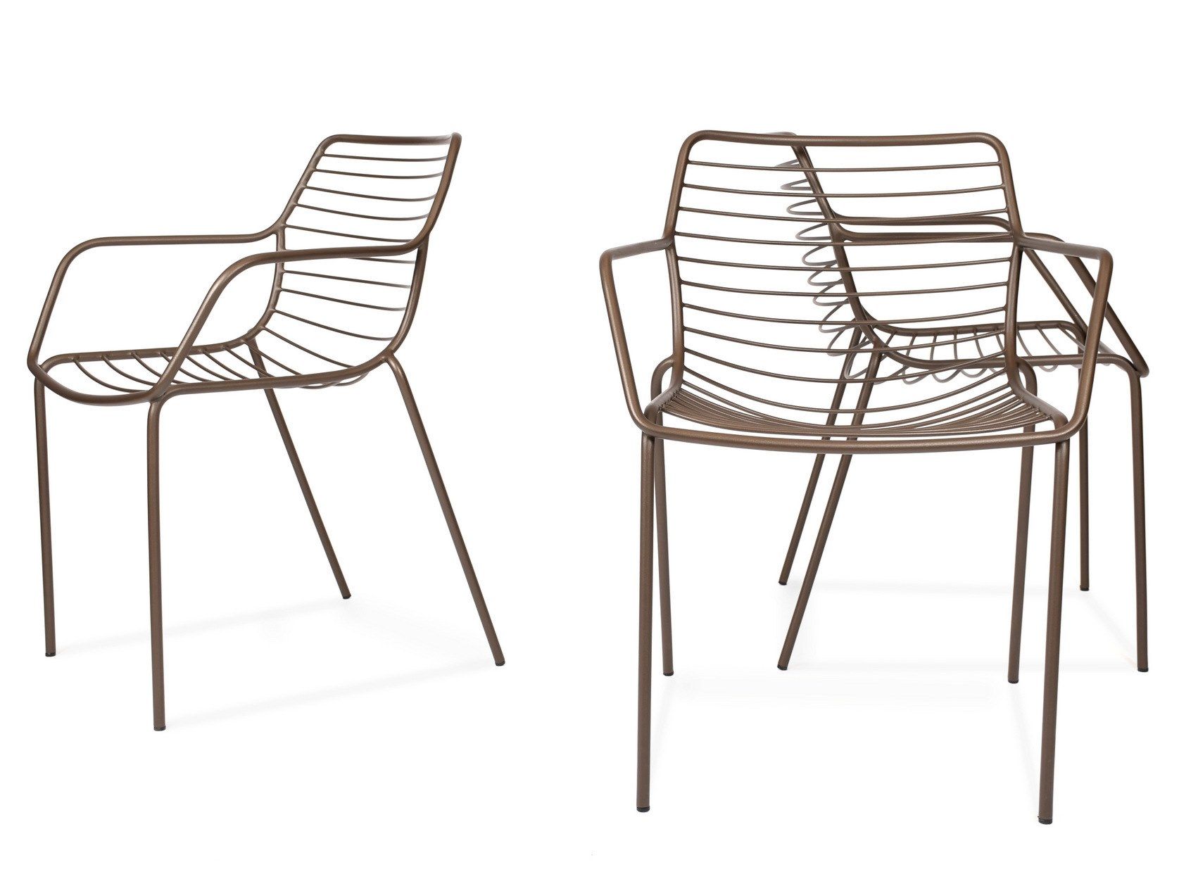 Штабелируемый стул из нержавеющей стали с подлокотниками FISCHER MÖBEL Claris ARCH-00046691 - Вид №6