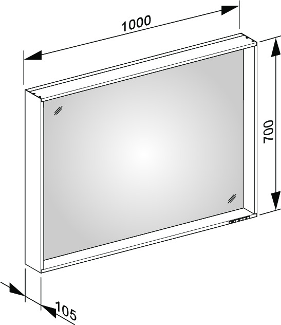 33096ZZ3500 Зеркало с подсветкой KEUCO Plan - Вид №17