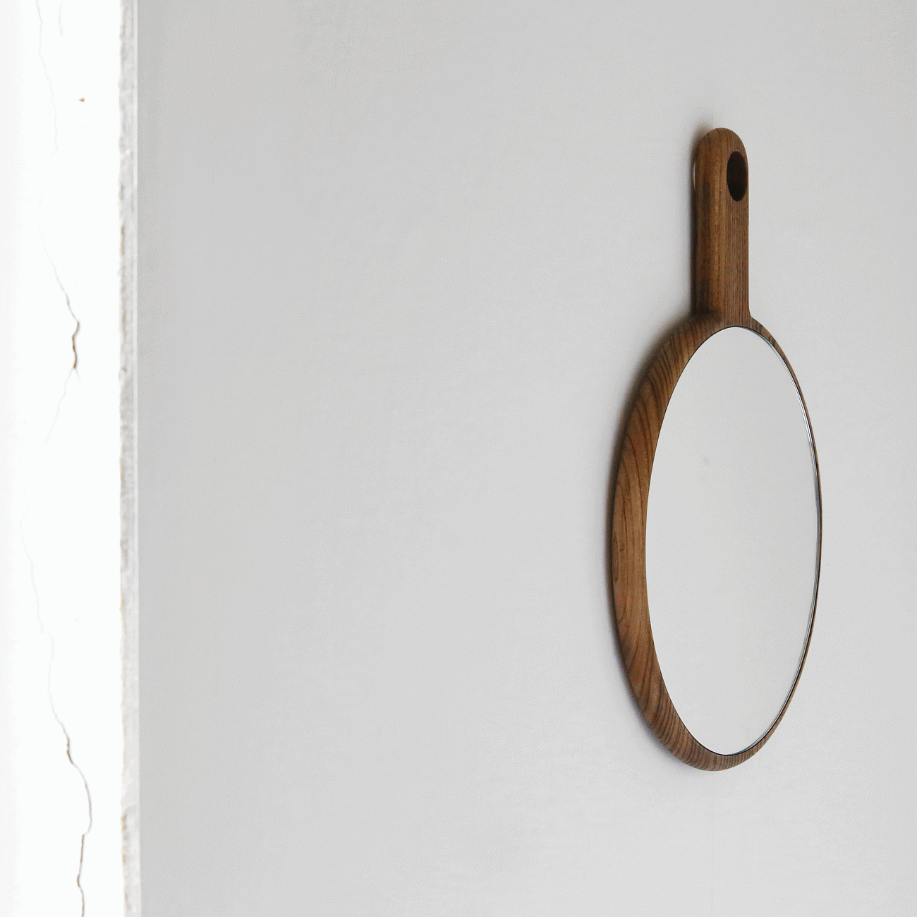 Зеркало настенное деревянное с ручкой Bosco BONESSI ДИЗАЙНЕРСКИЕ 193858 Бежевый  - Вид №3