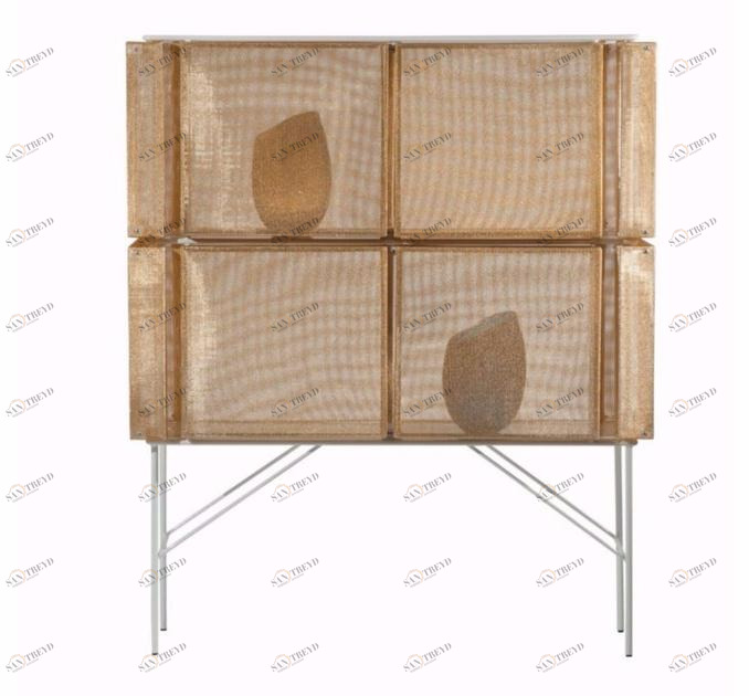 Roche Bobois Буфет стальной с распашными дверцами sun-id-1510886