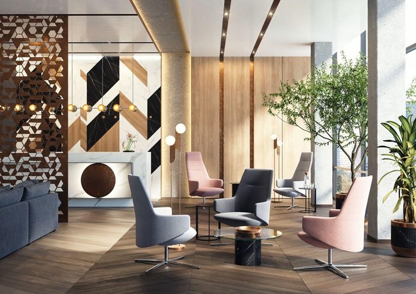 LD Seating Кресло для руководителя из ткани с подлокотниками Melody lounge Xl br-sys, f27-n6 - Вид №8