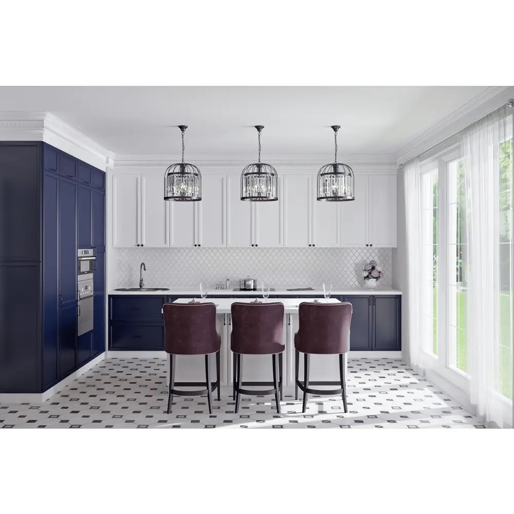 Фасад-витрина кухонного шкафа Реш 39.7x102.1 см Delinia ID МДФ цвет белый STLM-2100924 - Вид №13