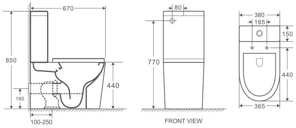 GR-4449S Компакт унитаз с бачком Белый Grossman  Китай  - Вид №5