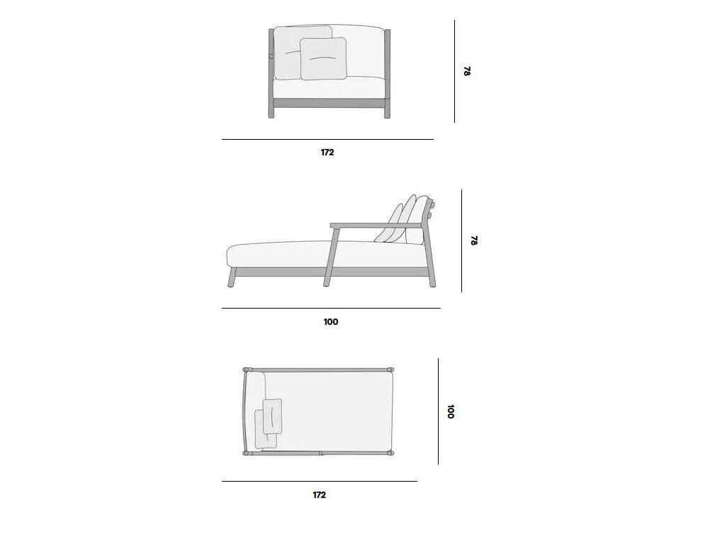 Садовая кровать из тикового дерева MANUTTI Muyu ARCH-00139572 - Вид №4