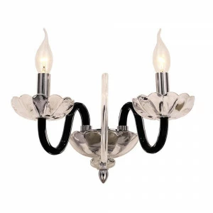 Бра настенное черное Lumien Hall "Дайом" 2023/2W-BKCR LUMIEN HALL СВЕЧА 00-3931585 Черный