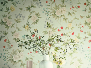 Цветочные узоры нетканые обои