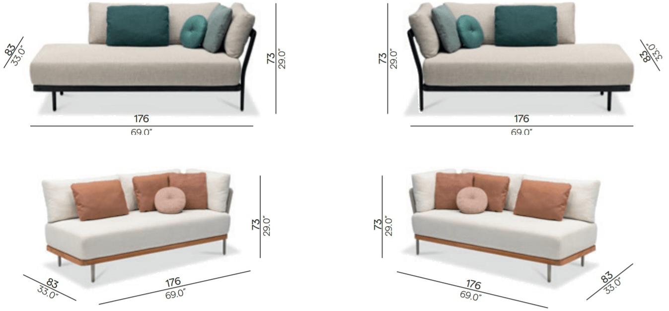 MANUTTI Dormeuse / садовый диван из ткани Flex Cdl/res001-cdl/rs001 - Вид №5