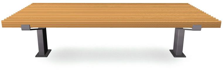 Nola Industrier Скамья из стали и дерева без спинки Luma sun-id-1364539 - Вид №1