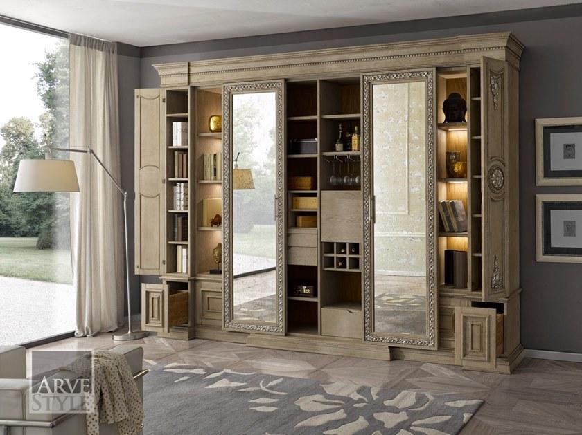 Arvestyle Настенный книжный шкаф из дерева с подсветкой Giulio As-1800 - Вид №1