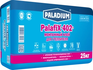 PL-402 Монтажный клей для УТЕПЛИТЕЛЯ PalafiX-402, 25 кг Paladium