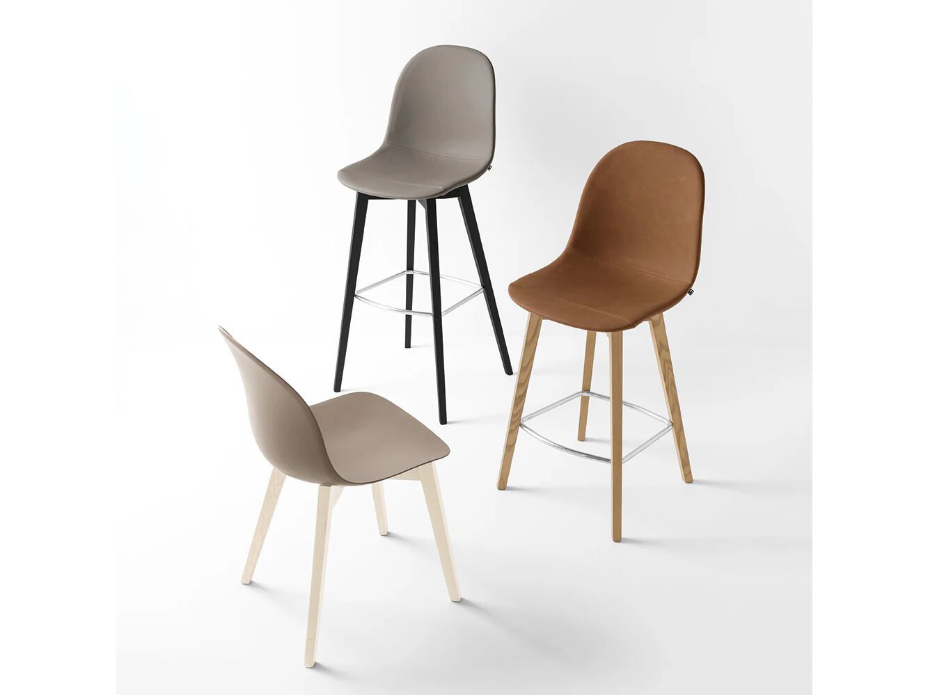 Высокий стул с мягким сиденьем Connubia Академия ARCH-00059950 - Вид №3