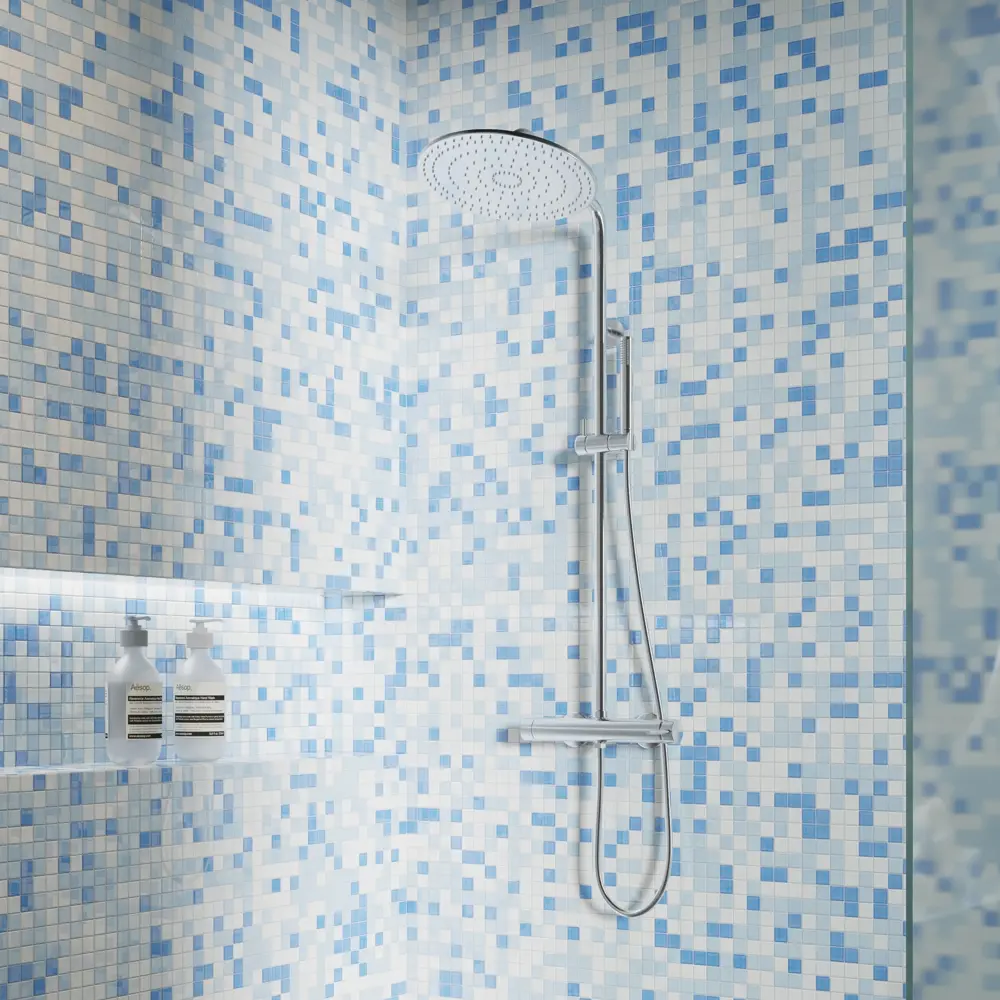 Стеклянная мозаика ARTENS Shaker для ванной и интерьера 30×30 см 18731565 Clear STLM-0012253