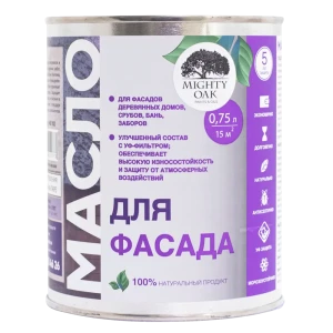 Масло для фасада Mighty Oak полуглянцевое бесцветное 0.7 л 89364656