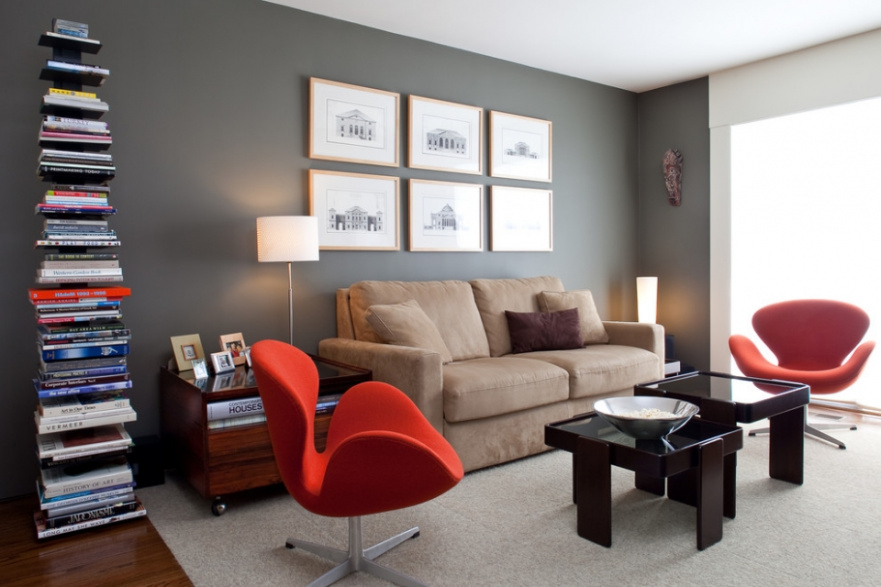 Кресло дизайнерское красное Arne Jacobsen SOHO DESIGN ДИЗАЙНЕРСКИЕ, SWAN 131544 Красный  - Вид №5