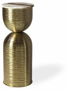 HESSENTIA - Cornelio Cappellini Круглый журнальный столик с металлическим основанием и мраморной столешницей Otto