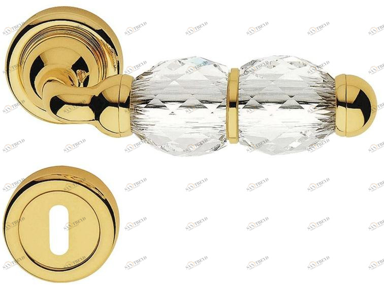 LINEA CALI' Ручка из хромированной латуни с кристаллами swarovski® на розе с замком Crystal sun-id-1383142