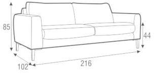 Sits Мягкий 3-х местный диван из ткани Malin sun-id-1453710 - Вид №2